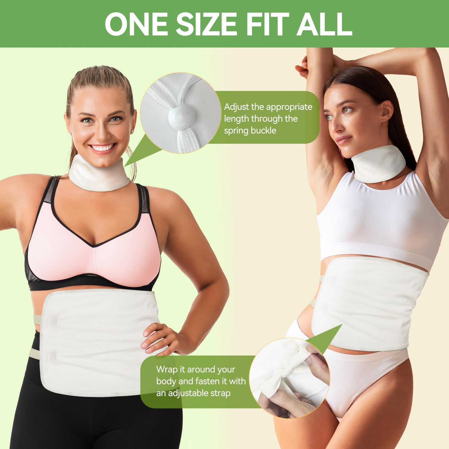 Taoscare Castor Oil Pack Wrap โ 2 Pcs Organic Cotton, Reusable & Adjustable