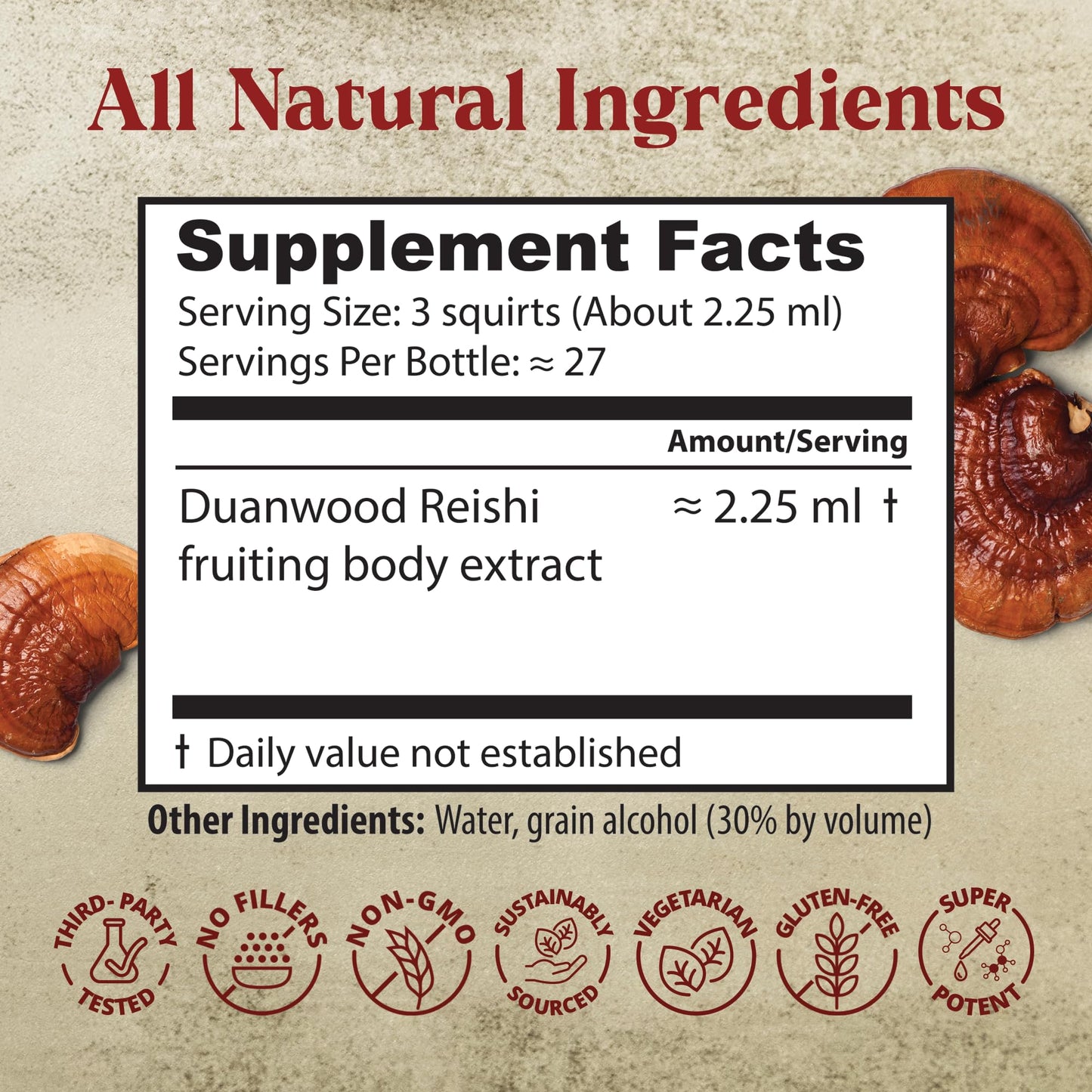 Dragon Herbs Duanwood Reishi Drops β Organic Mountain Grown Mushroom Tincture