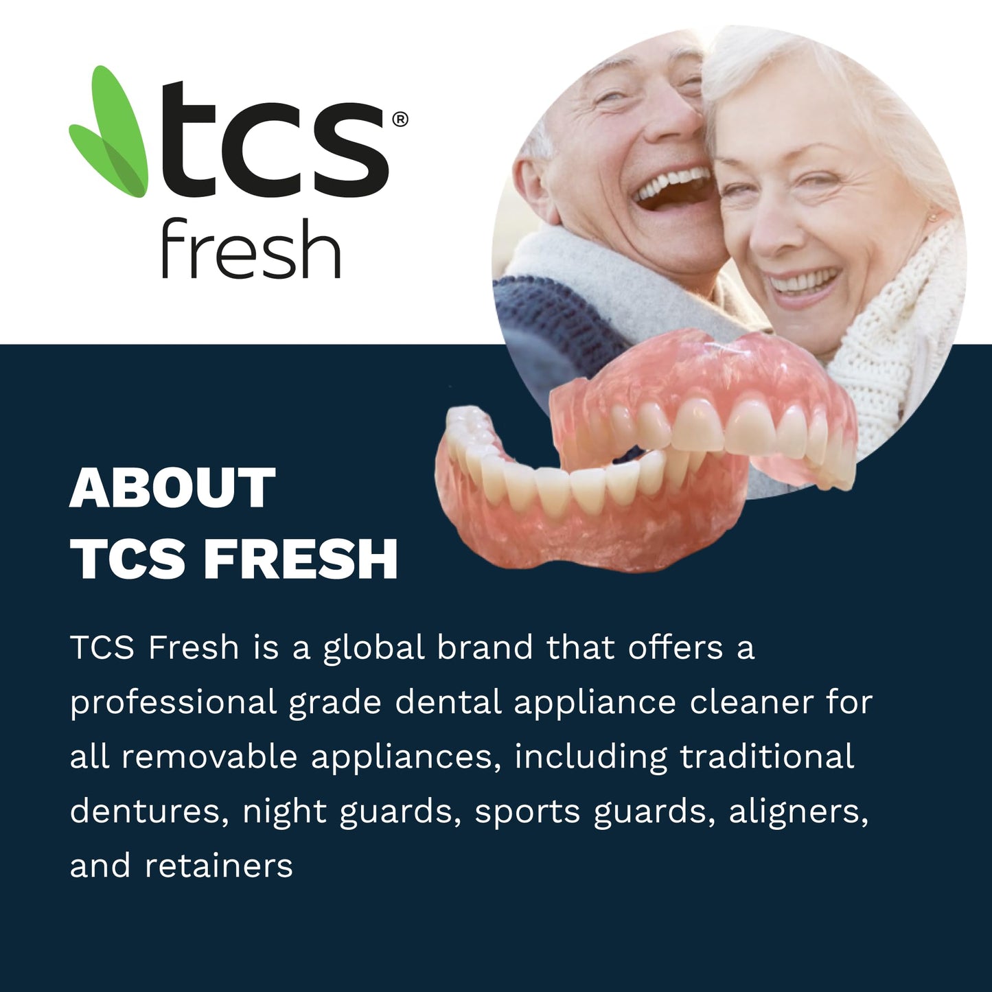 TCS Fresh Dental Appliance Cleaner โ 24 Count, Mint Flavor, Professional Strength (6 Month Supply)