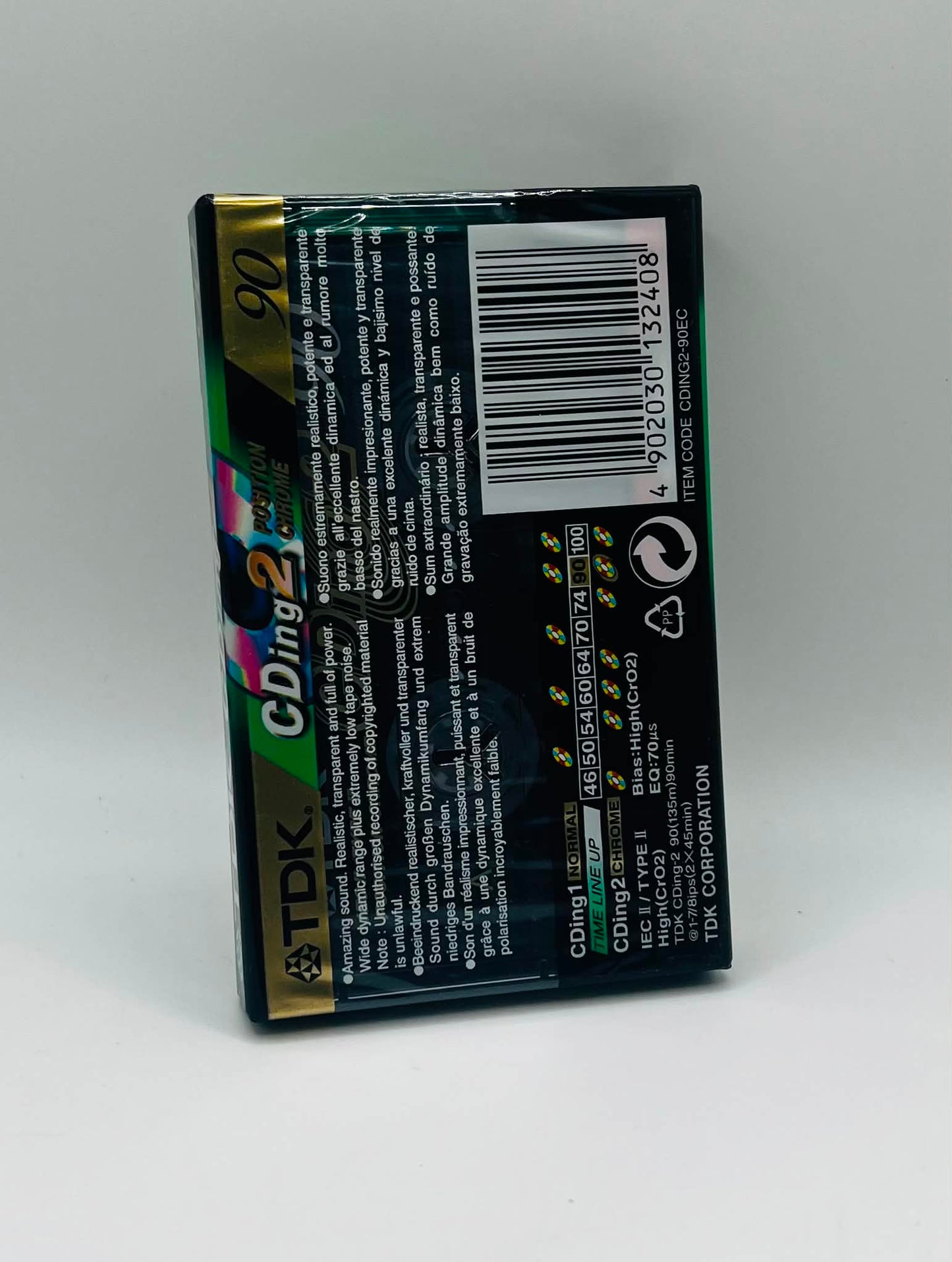 TDK CDing 2 90 Chrome Blank Audio Cassettes (NEW SEALED)