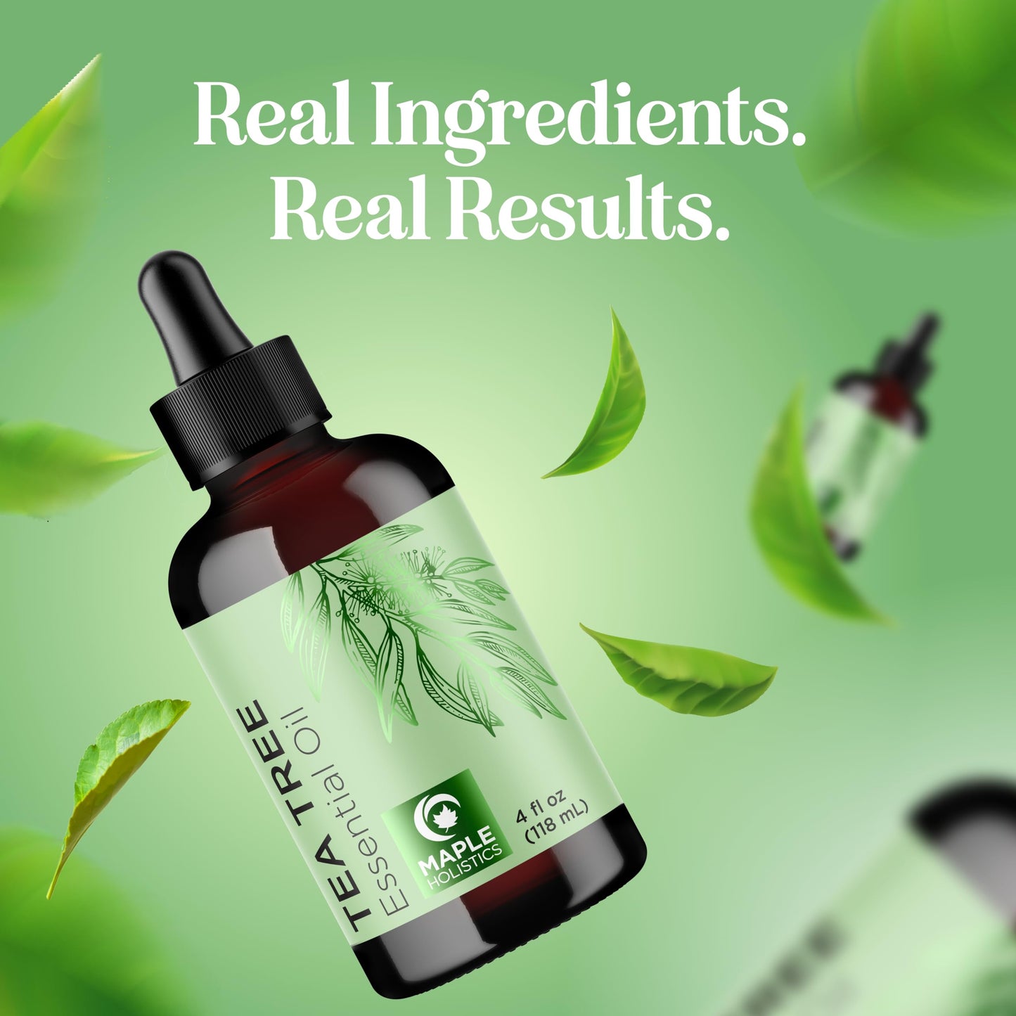 Pure Tea Tree Oil 4 oz โ 100% Pure & Undiluted (Hair, Skin & Nails)
