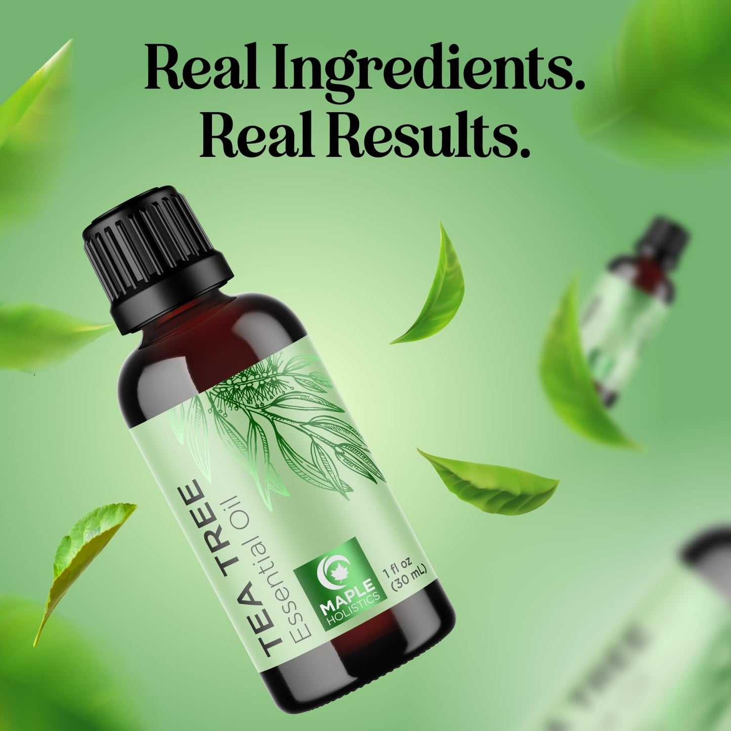 Pure Tea Tree Oil for Hair, Skin & Nails โ 100% Pure, Undiluted (1 Fl Oz)