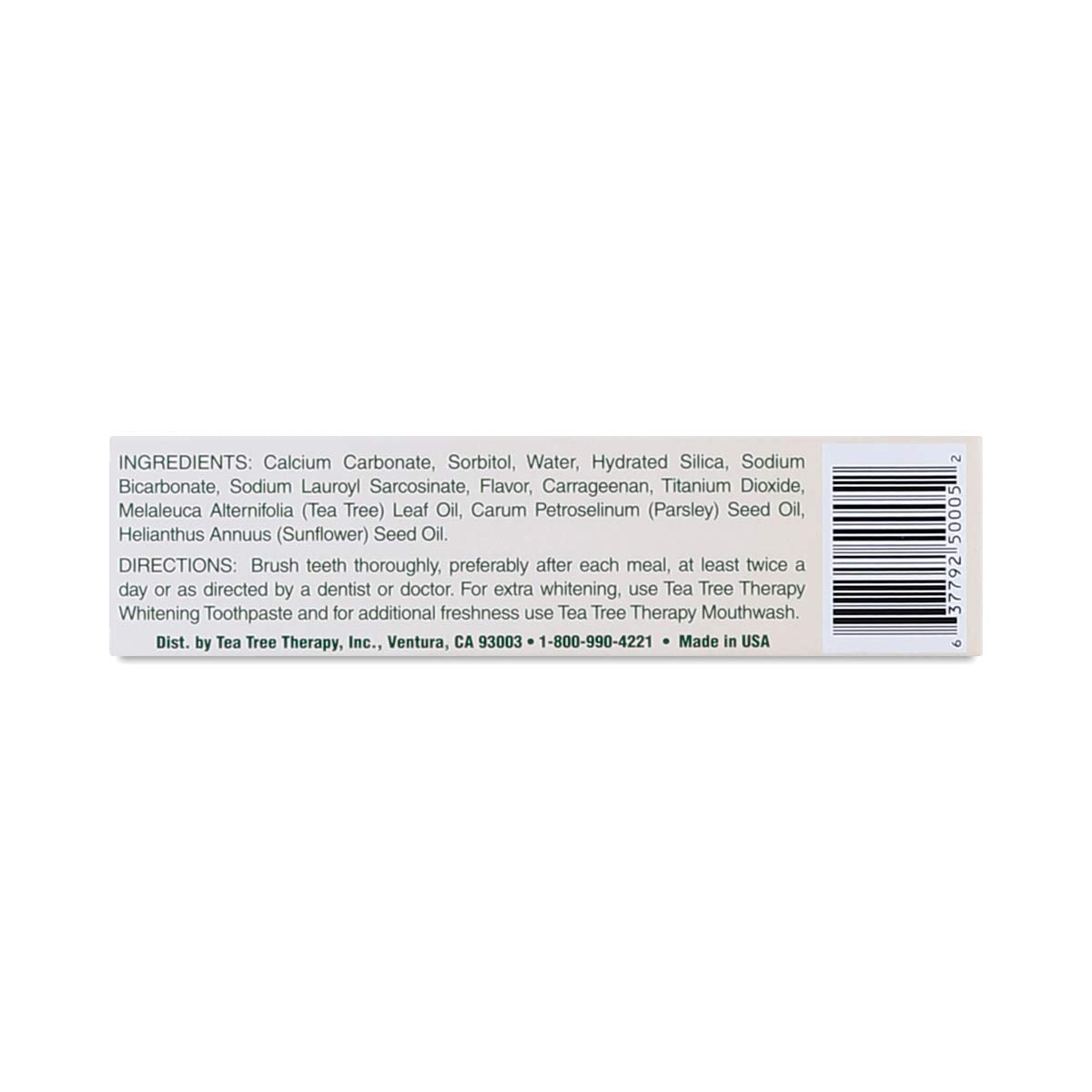 Tea Tree Therapy Toothpaste with Baking Soda 5 Oz โ Pack of 2