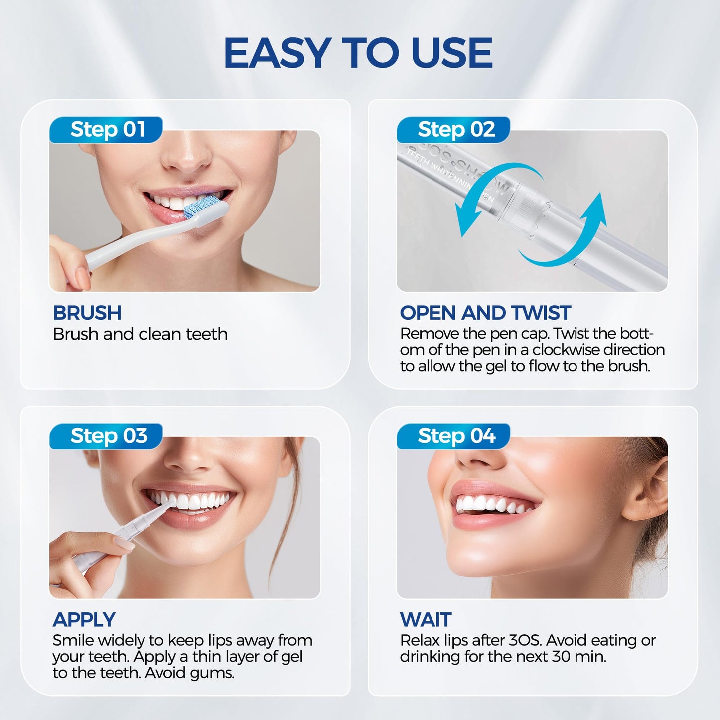 5 x Teeth Whitening Pen Gel (4+1 Desensitizing Gel) โ Travel-Friendly Carbamide Peroxide Kit