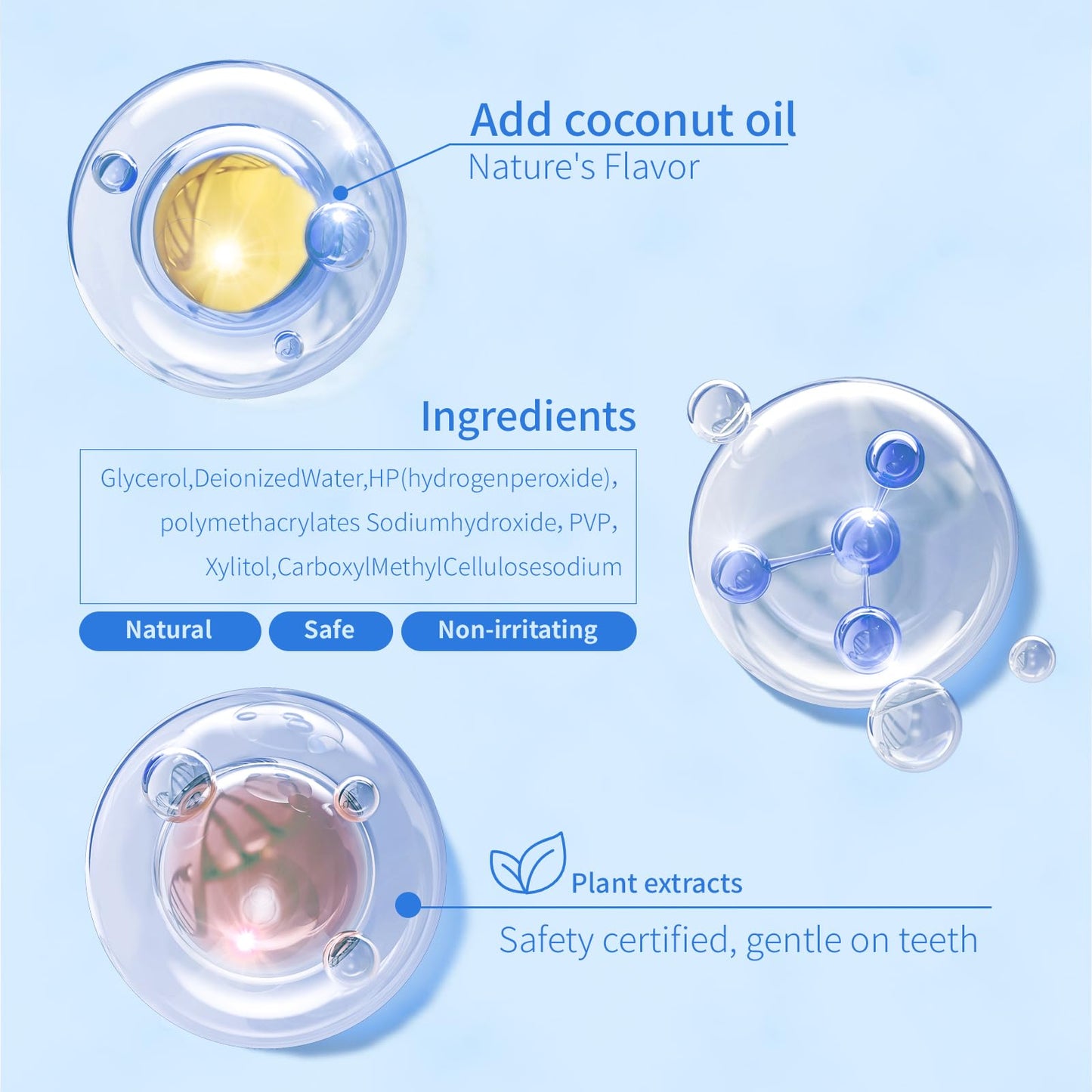 Teeth Whitening Strips with Coconut Oil Flavor โ 28 Peroxide-Free Strips