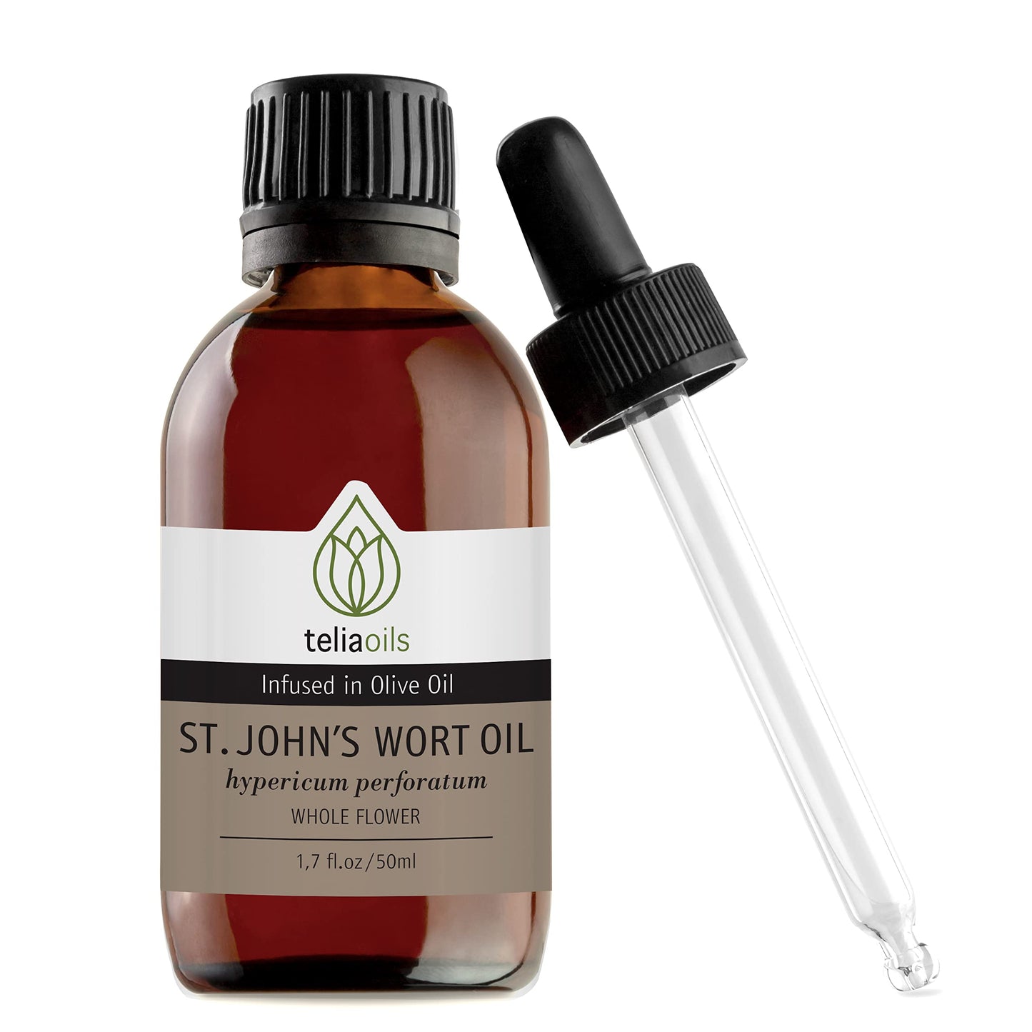 Teliaoils St John's Wort Oil (Macerated) 1.7 oz / 50 ml β Triple-Infused, Wound & Burn Remedy