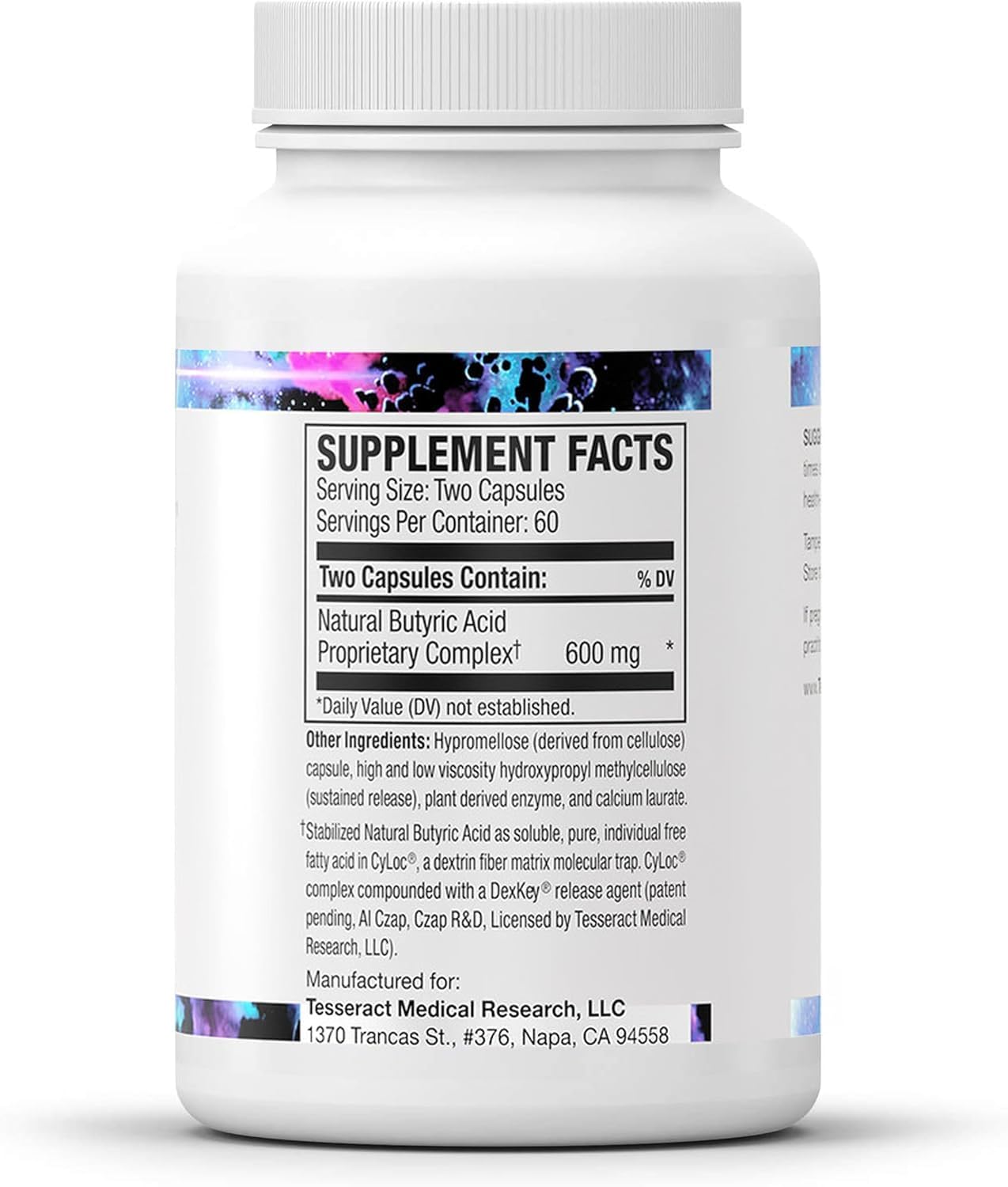 ProButyrate Gut Health Supplement by Tesseract Medical Research β 600mg, 120 Capsules