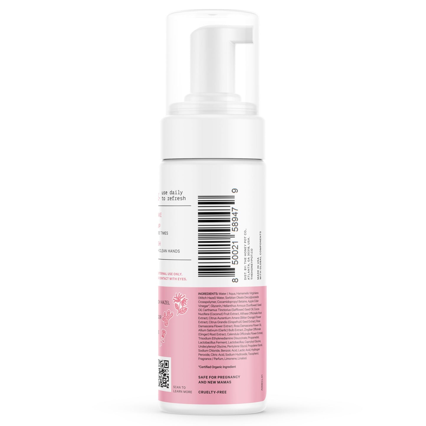The Honey Pot Company Witch Hazel Feminine Wash β Postpartum Essentials, Pregnancy Safe, pH Balanced