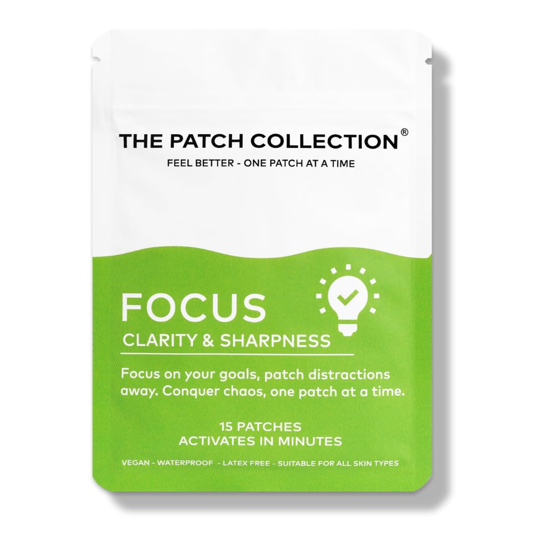 The Patch Collection® Clarity Patch with Ginkgo Biloba, Green Tea, B-Vitamins, Magnesium | Cognitive Support | Vegan, Latex-Free | Pack of 15