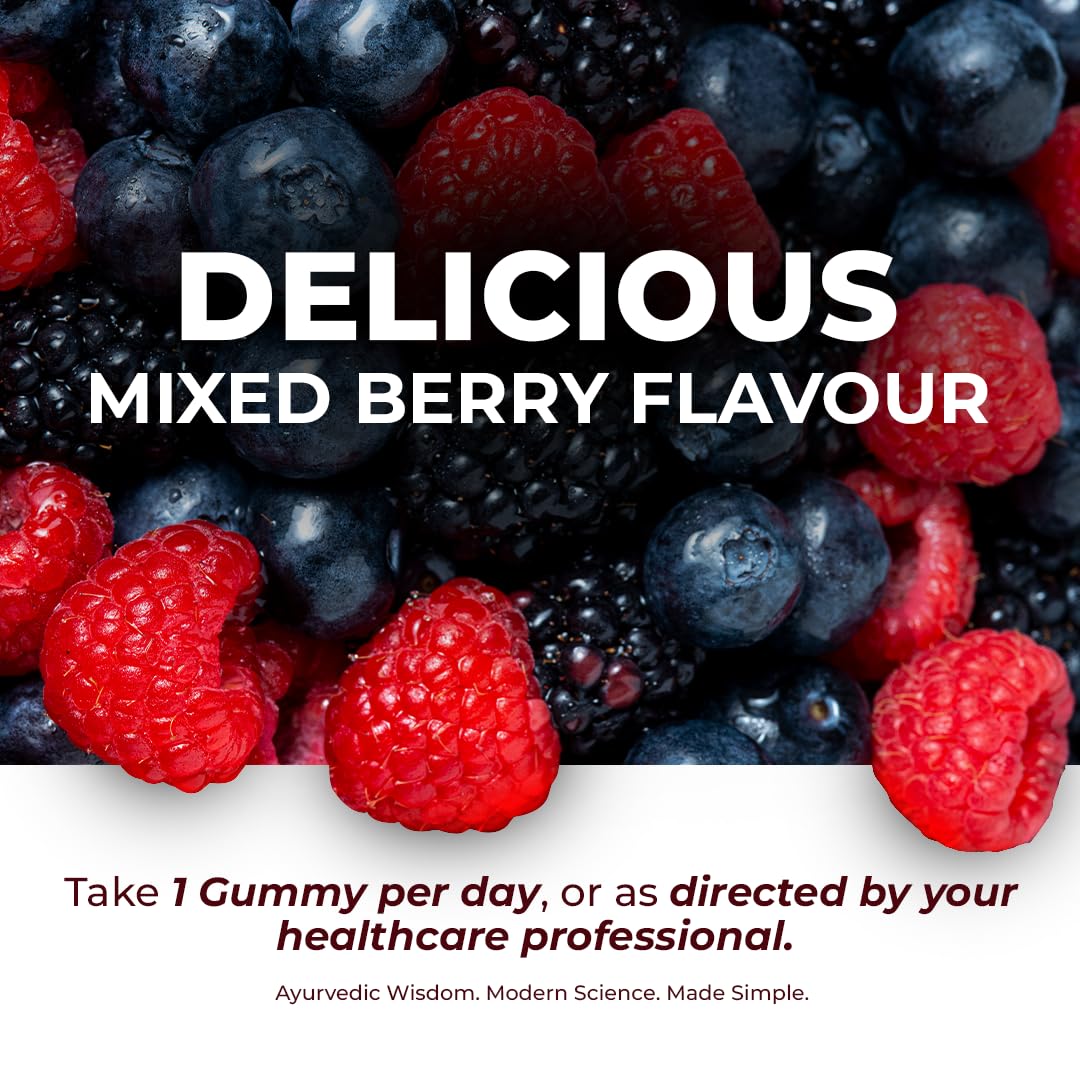 The Wellness Project 14-in-1 Hair, Skin & Nails Gummies โ 10,000 mcg Biotin, Mixed Berry