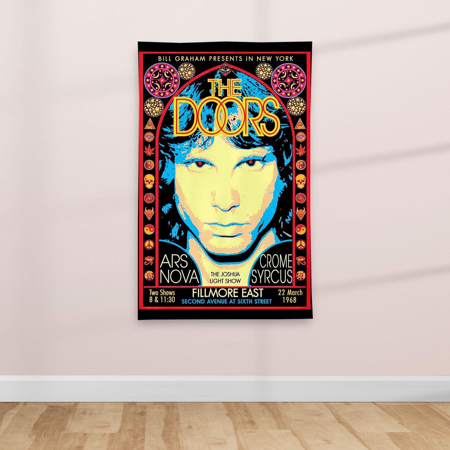 1960's Retro American Psychedelic Rock Music poster - Textile Poster