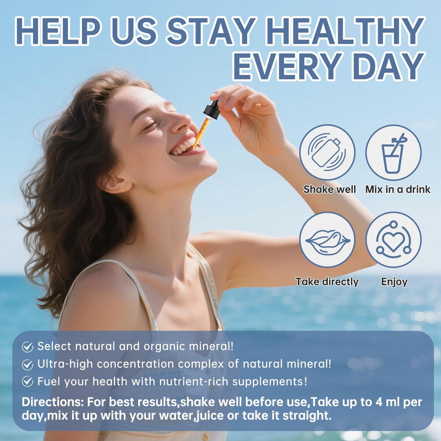 Zeolite Drops for Adults and Kids โ 99%+ Pure Natural Zeolite clinoptilolite, with Vitamin B, Probiotic Blend, Vegan, Non-GMO - Supports Immune Health, Supplement Energy and Attention - 2 Fl Oz