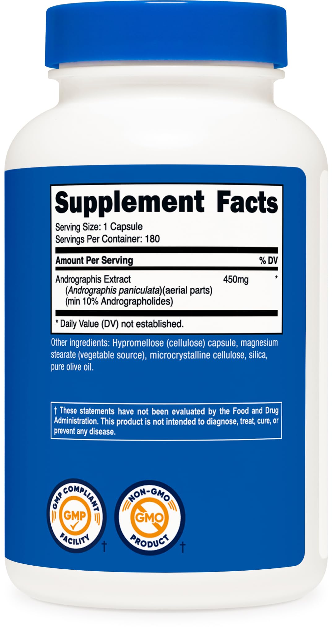 Nutricost Andrographis Extract 450mg โ 180 Vegetarian Capsules | Non-GMO & Gluten Free