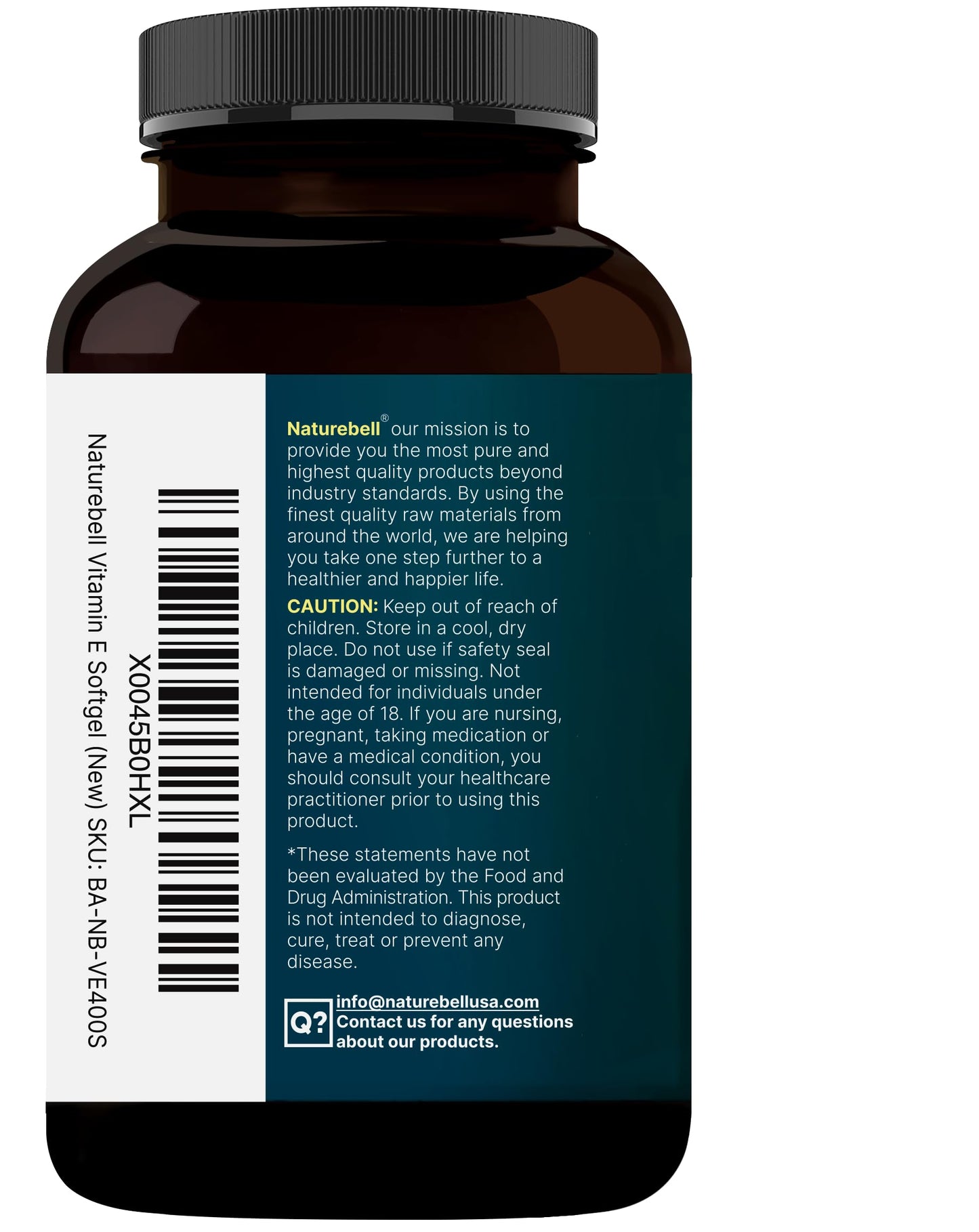 NatureBell Vitamin E Softgels 400 IU โ 400 Count, Non-GMO