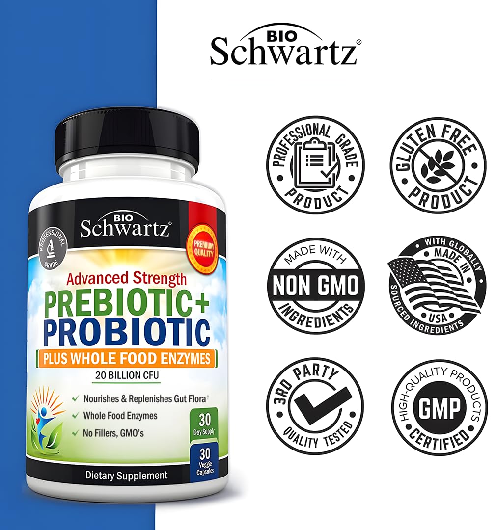 Advanced Prebiotics & Probiotics for Digestive Health โ Women & Men