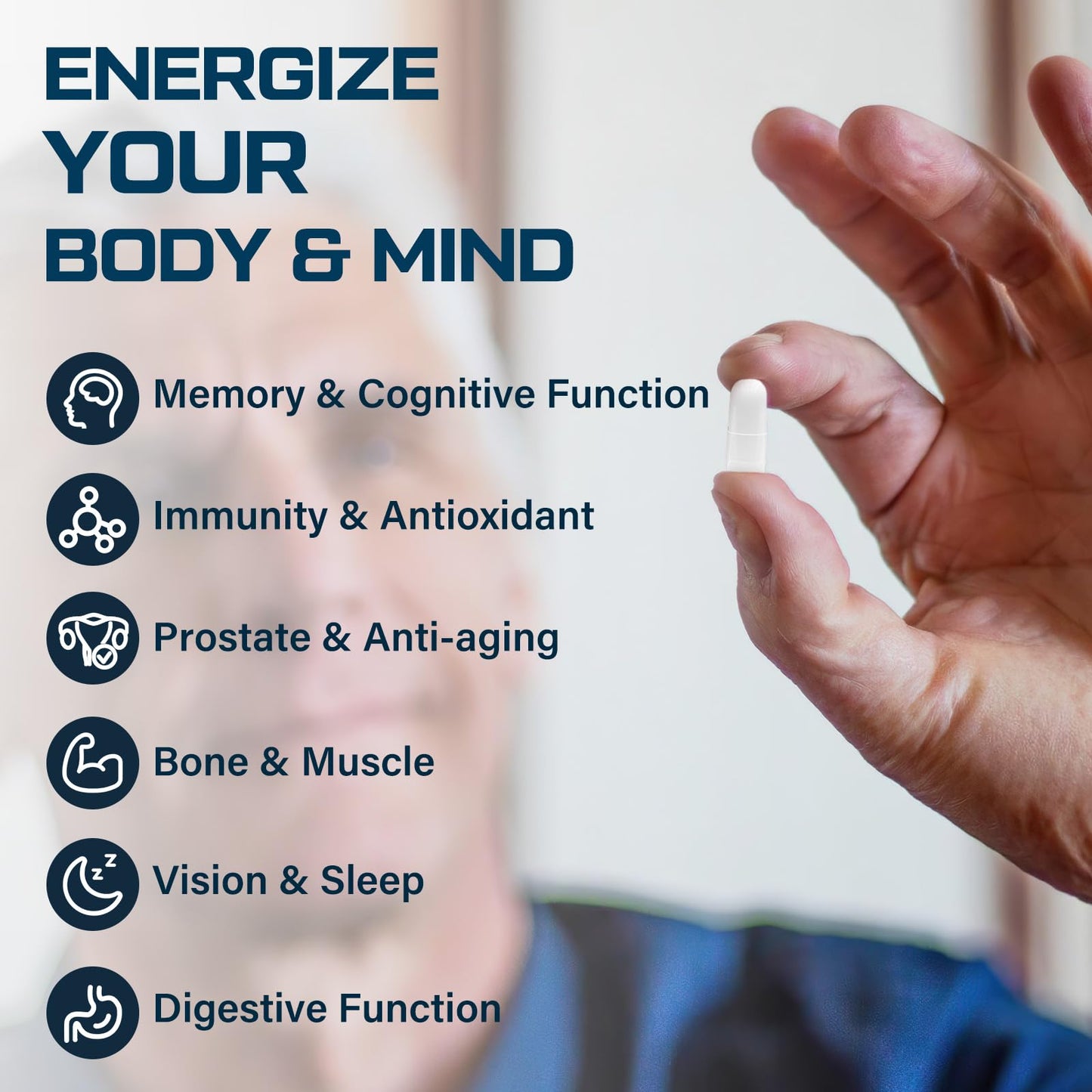ThrivyThystle Men Multivitamins 50+ | Daily Multivitamin with Fermented Herbal Extracts and 43 Vitamins