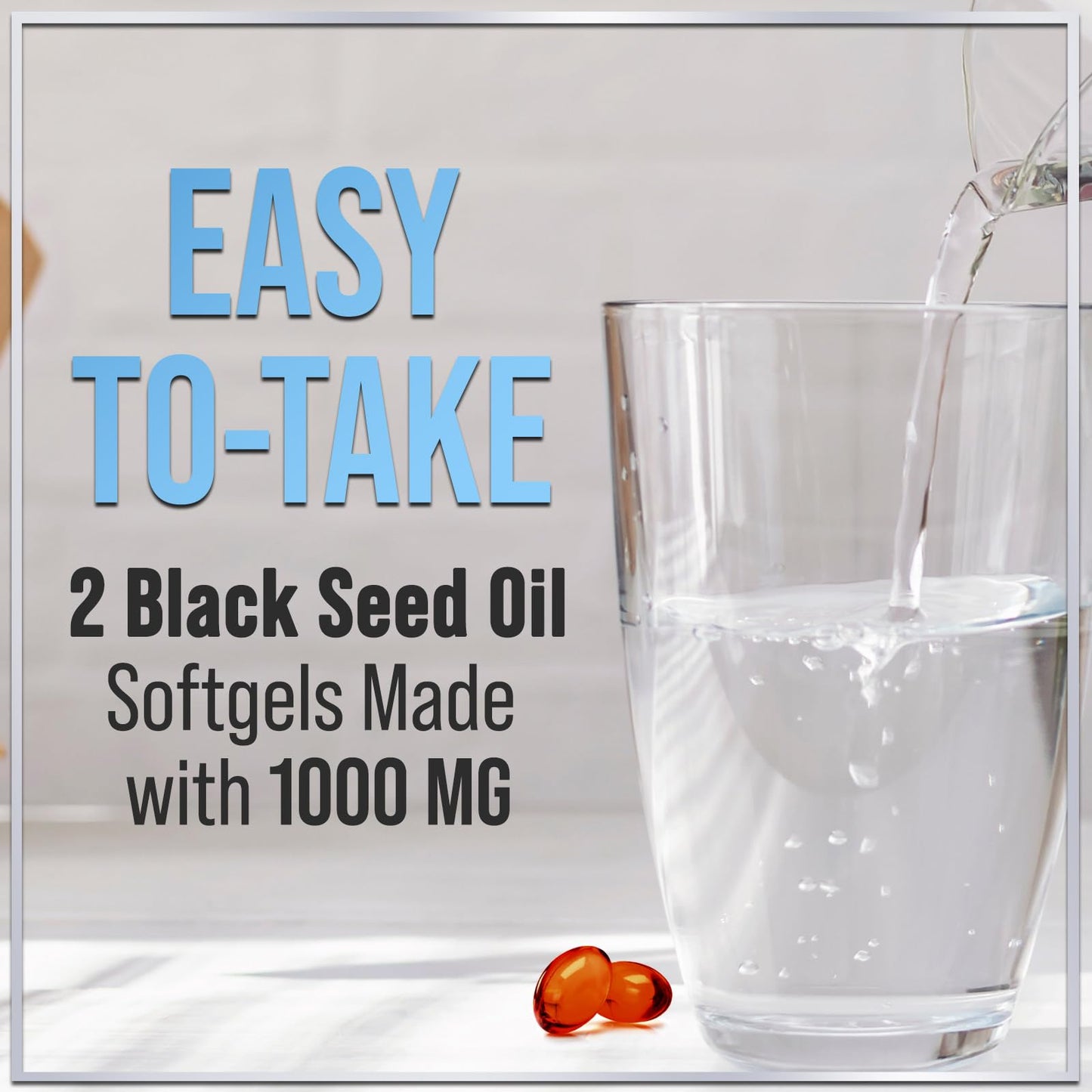 Black Seed Oil Softgels 1000mg โ Premium Nigella Sativa Blackseed, Non-GMO, USA Bottled