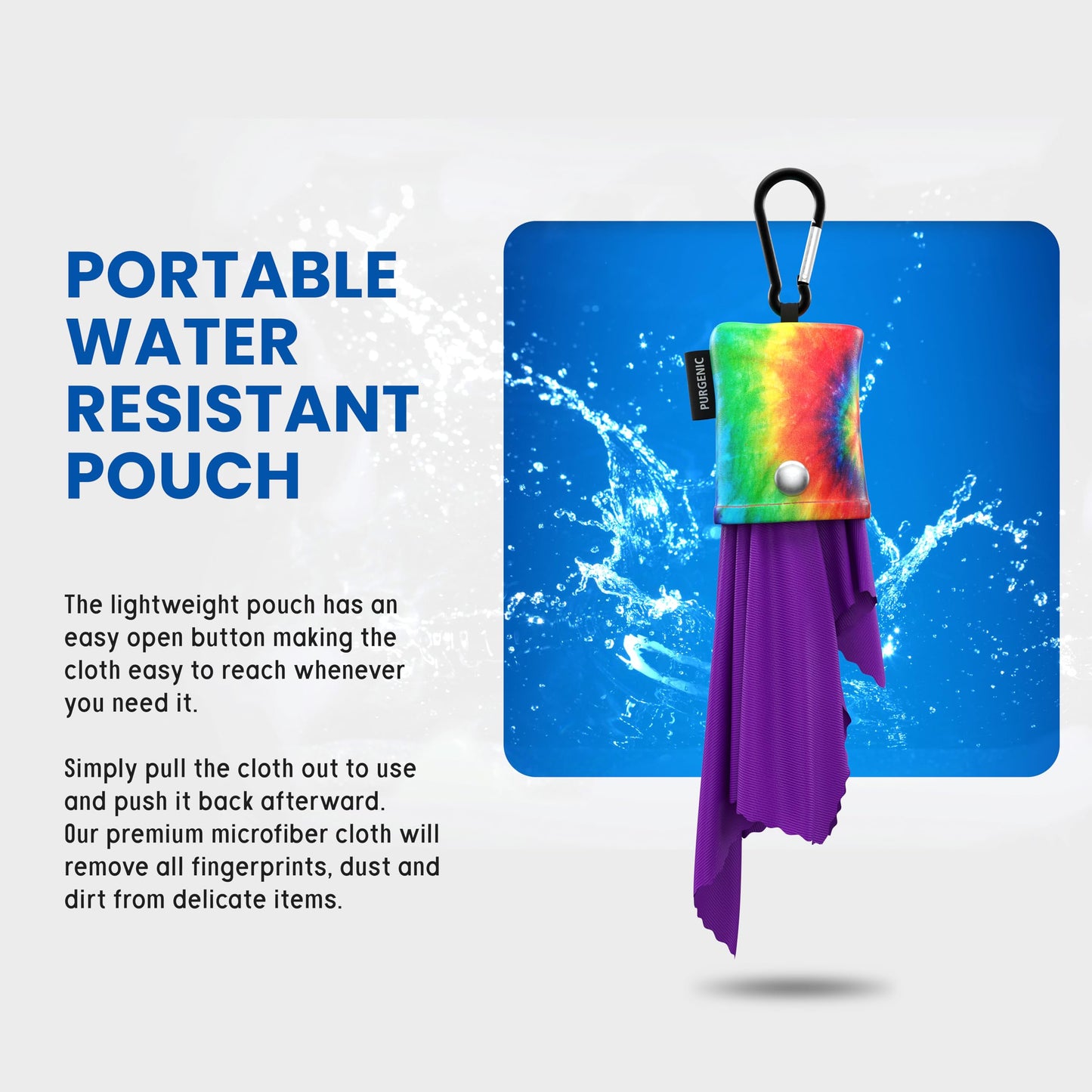 Microfiber Cloths & Glasses Wipes (6 Pack) โ Eyeglasses, Lenses & Delicate Screens โ Tie-Dye