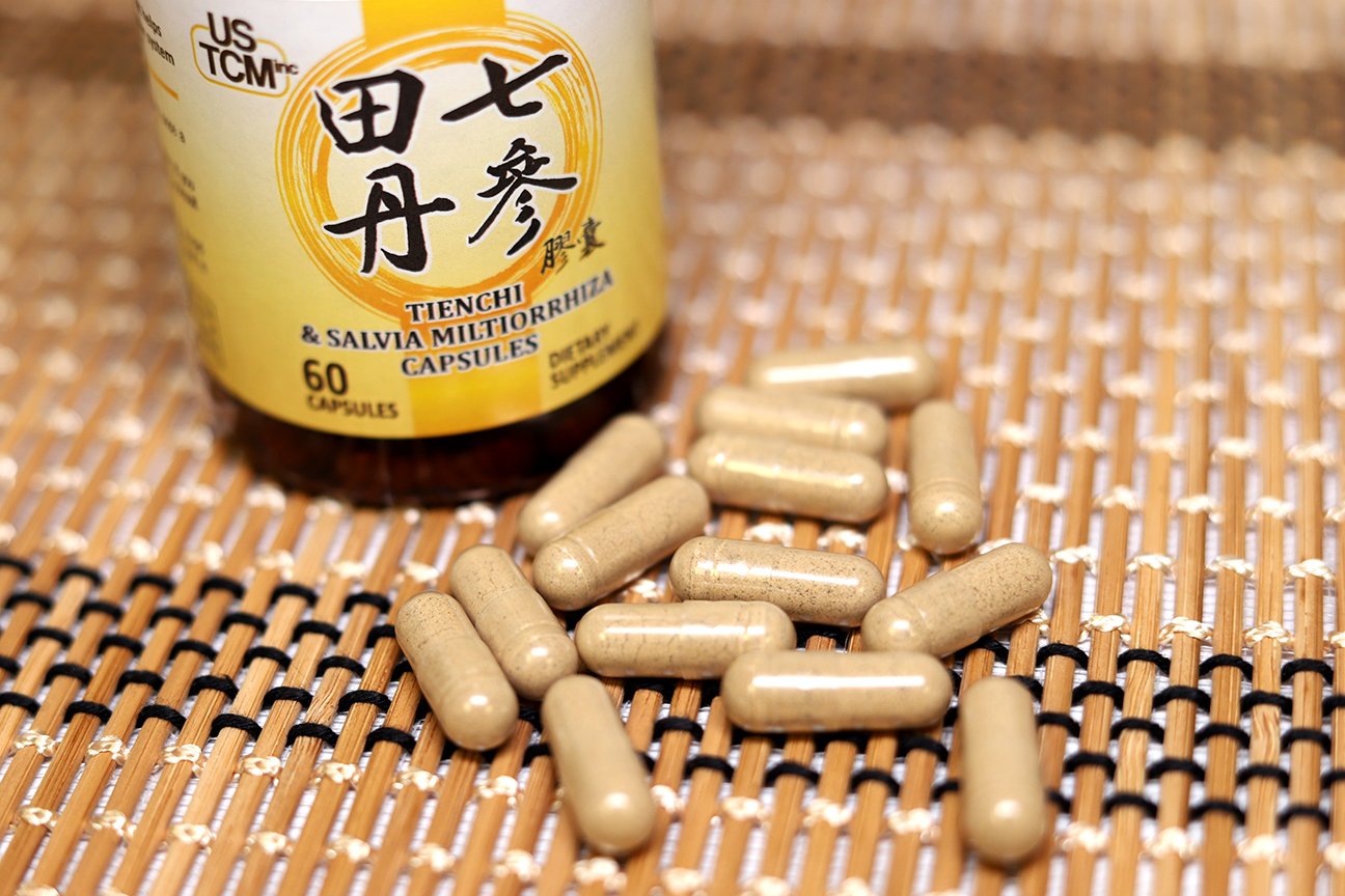 Tienchi Danshen Capsules โ Pseudoginseng, Notoginseng, Sanqi, Red Sage 500mg, 60 Veg Capsules, Made in USA