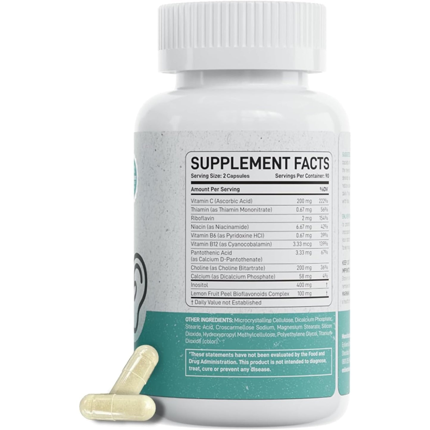 Tinnitus Relief Pills โ Extra Strength with Flavonoids, B12 & Inositol | 60 Caplets