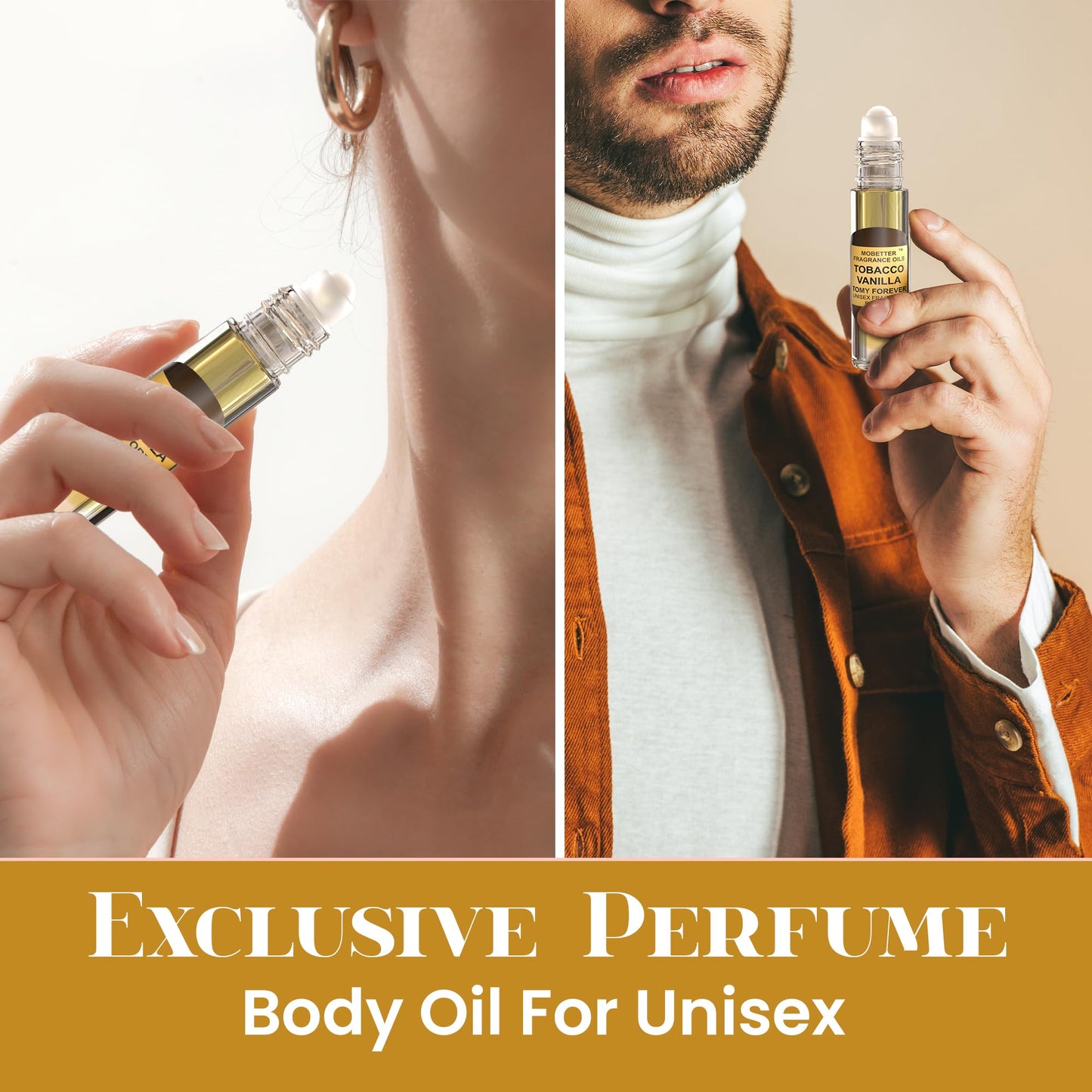 Tobacco Vanilla Unisex Body Oil (10ml Roll-On) – Long-Lasting Oriental Spicy Fragrance