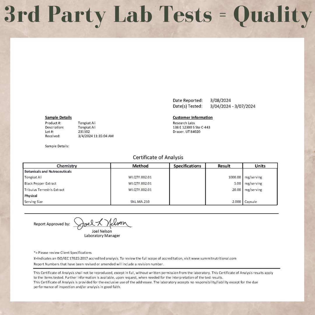 Research Labs Tongkat Ali Extract Capsules 200x โ 200,000 mg | Strength, Drive & Performance