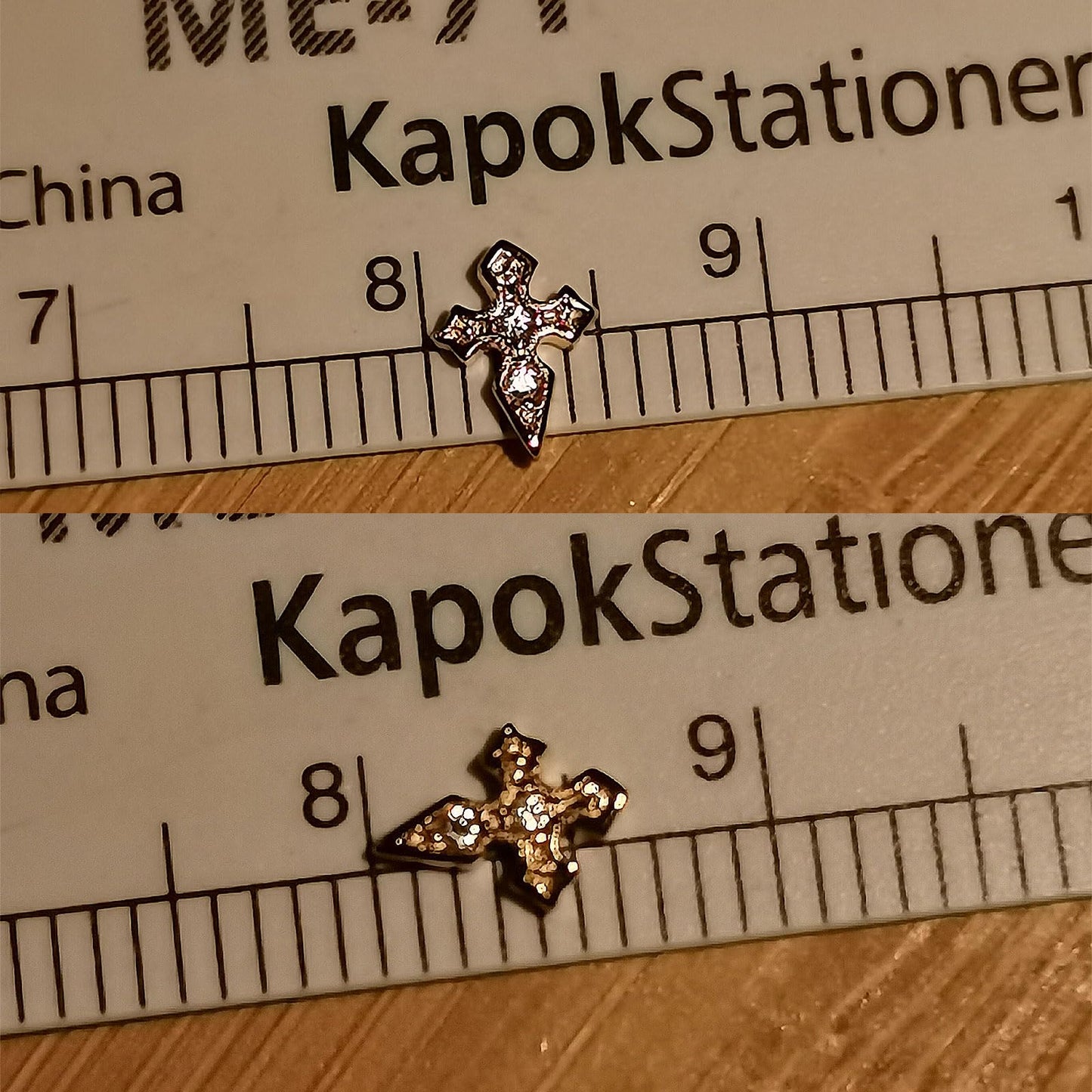 Tooth Gems 8K Gold Cross Design โ 5mm Teeth Gems Kit (1 Piece)
