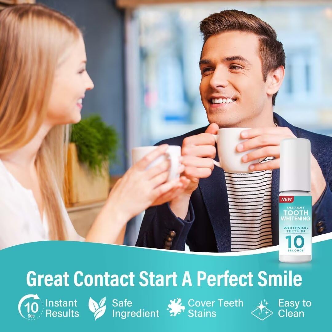 Tooth Paint โ Instant White Teeth Whitening Kit | Portable Teeth Whitening Paint for a Confident Smile