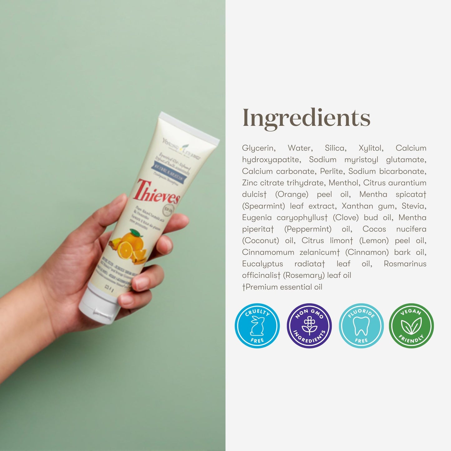 Young Living Thieves Whitening Toothpaste โ Fluoride-Free, 4 oz