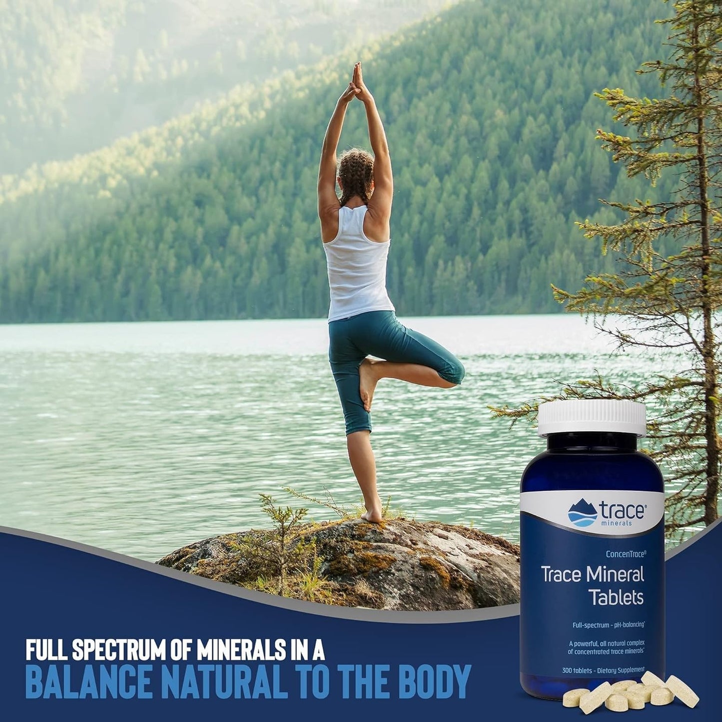 Trace Minerals ConcenTrace Tablets β Daily Mineral Supplement for Energy, Bone Support & Immunity (300 Count)