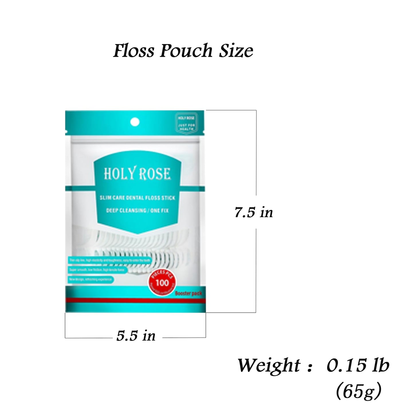 Travel Dental Floss Picks โ 300 Count Bagged Floss Sticks | Holy Rose