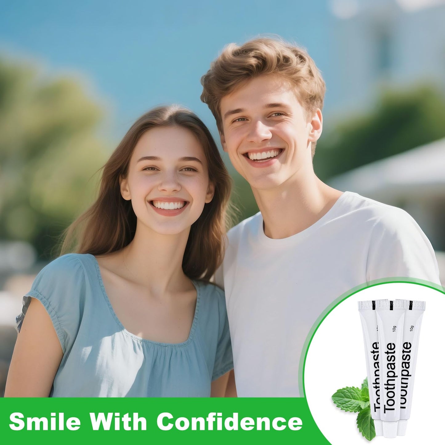 Travel Toothpaste Bulk 50-Pack โ 10g/0.35oz for Hotels, Camping & Charities