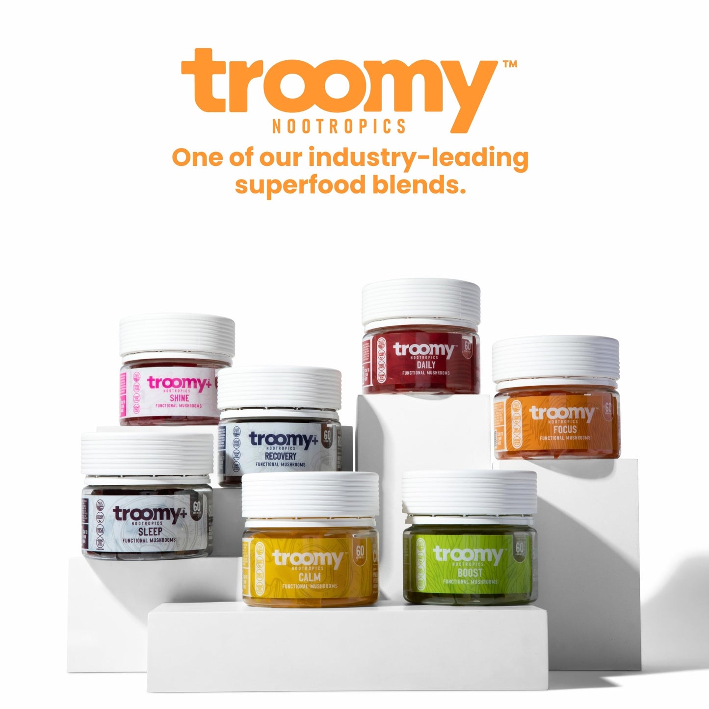 Troomy Lion's Mane Focus Gummies โ 30 Count (Tangerine & Passionfruit)
