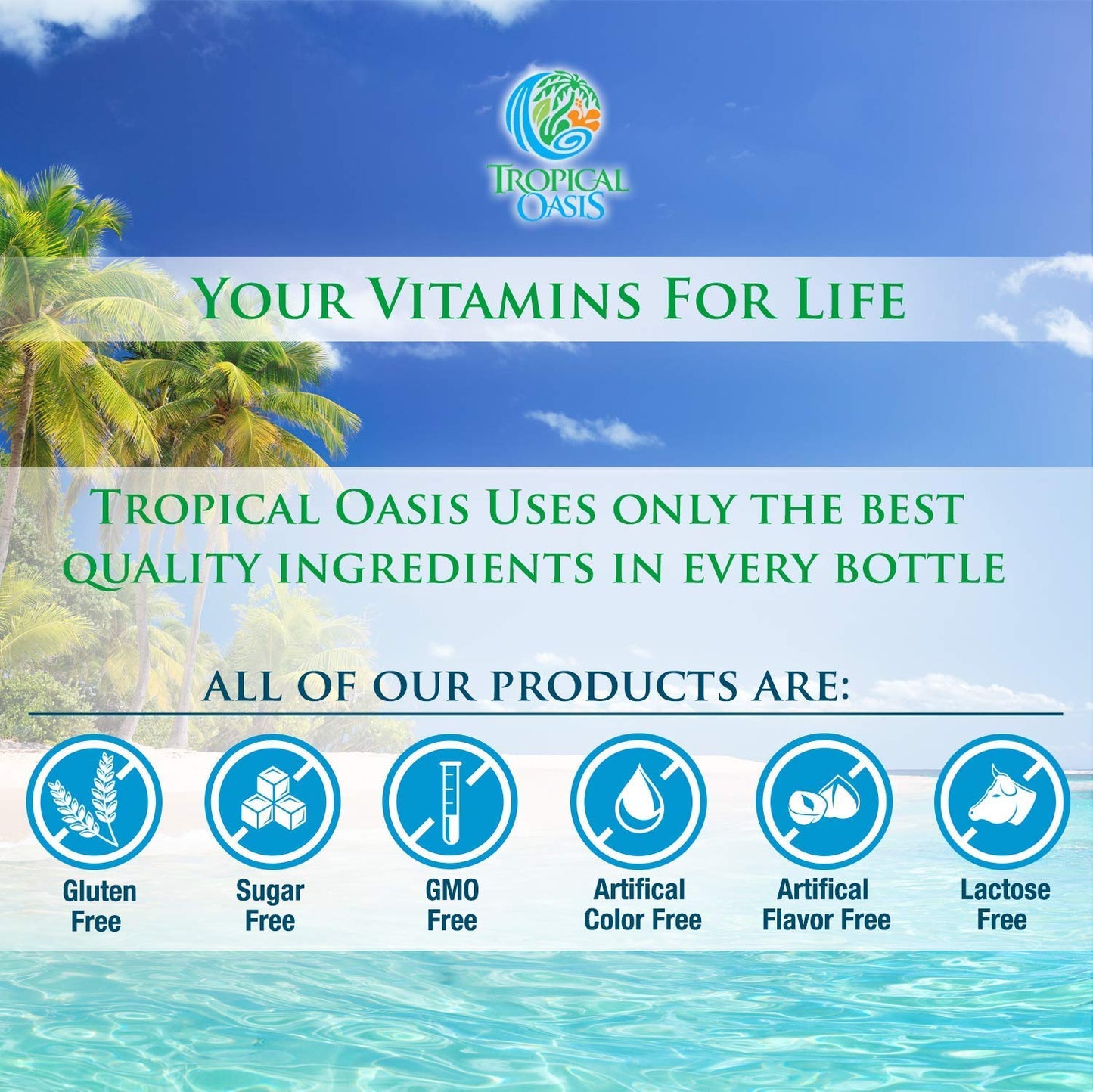 Tropical Oasis Premium Liquid Multivitamin for Women โ Sugar Free, 98% Absorption, 32 Servings