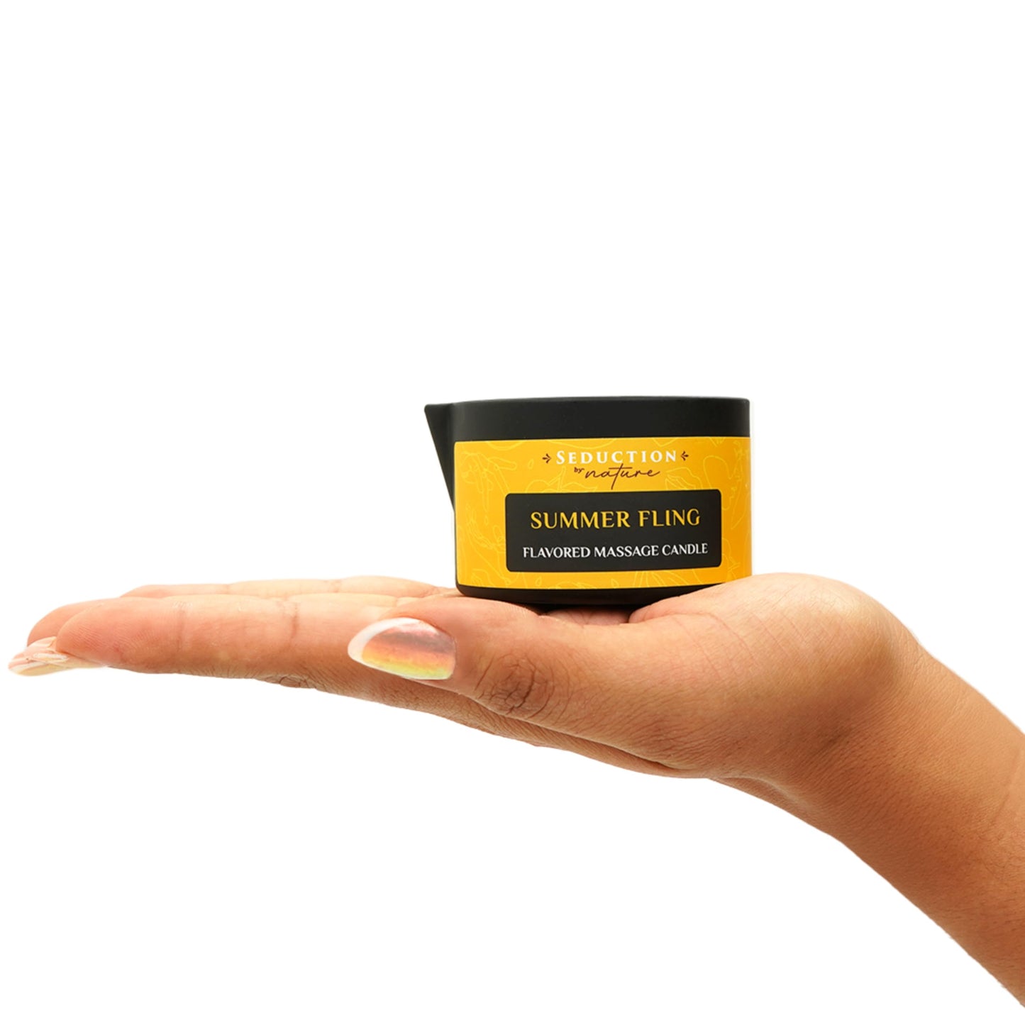 Tropical Scent Massage Oil Candle โ Vegan Full-Body Massage & Home Spa