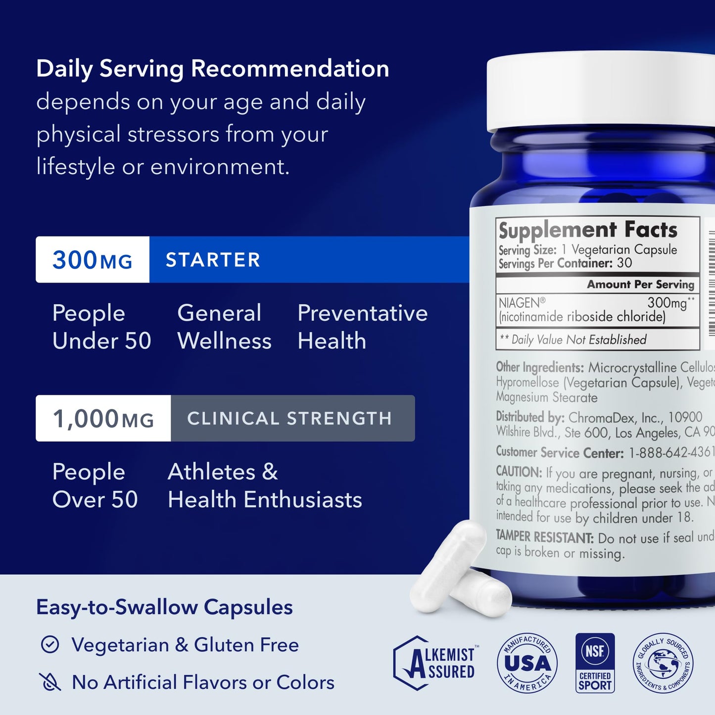 TRU NIAGEN NAD+ Supplement โ 300 mg NR, 30 Servings | Anti-Aging & Cellular Energy