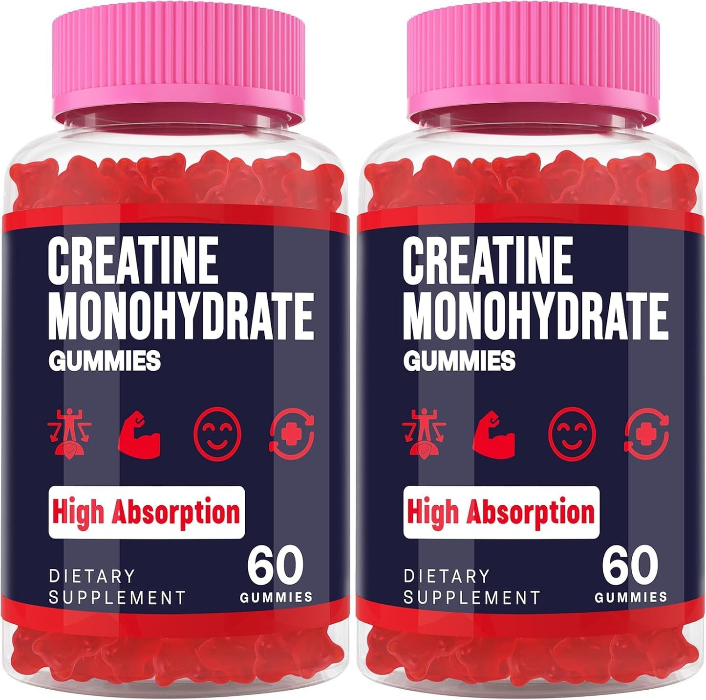 Trupretty Creatine Monohydrate Gummies โ Vegan Organic, Taurine & B6, 2 Bottles
