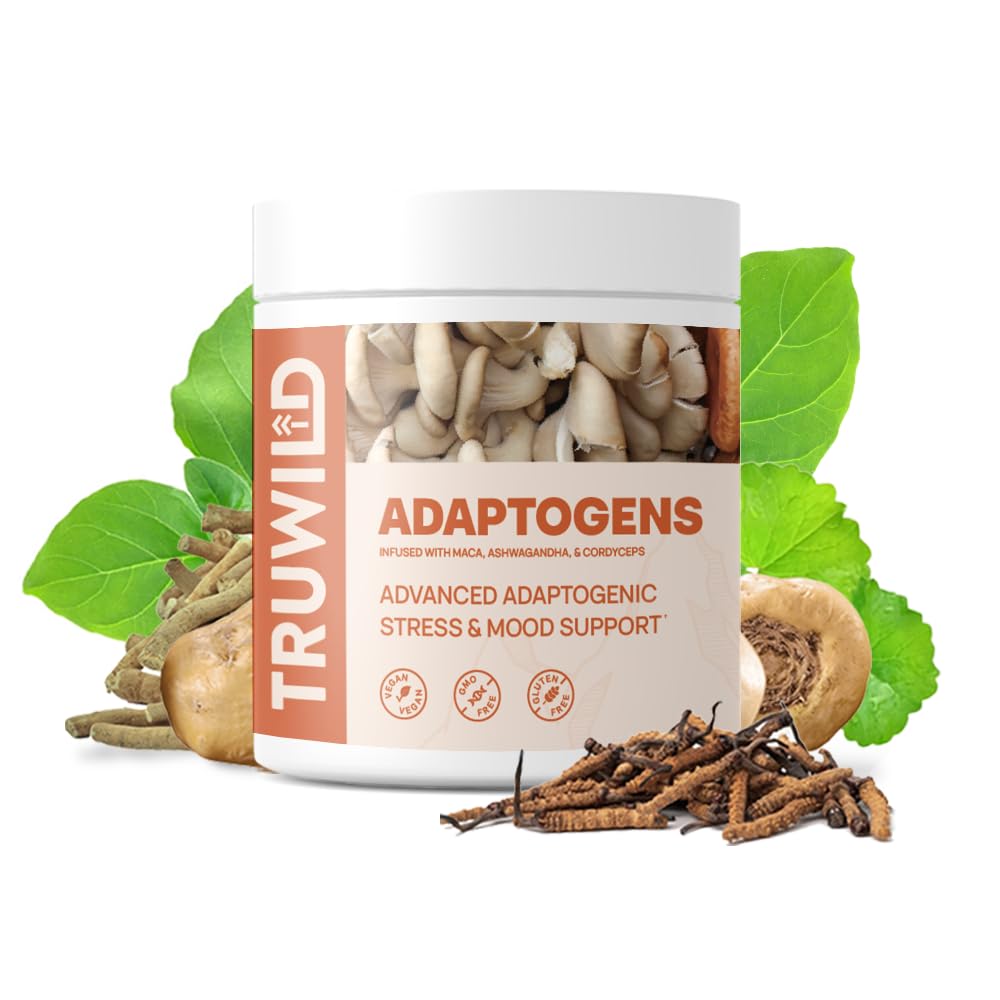 TruWild Adaptogen Blend โ Cordyceps, Maca & Ashwagandha (60 Caps)