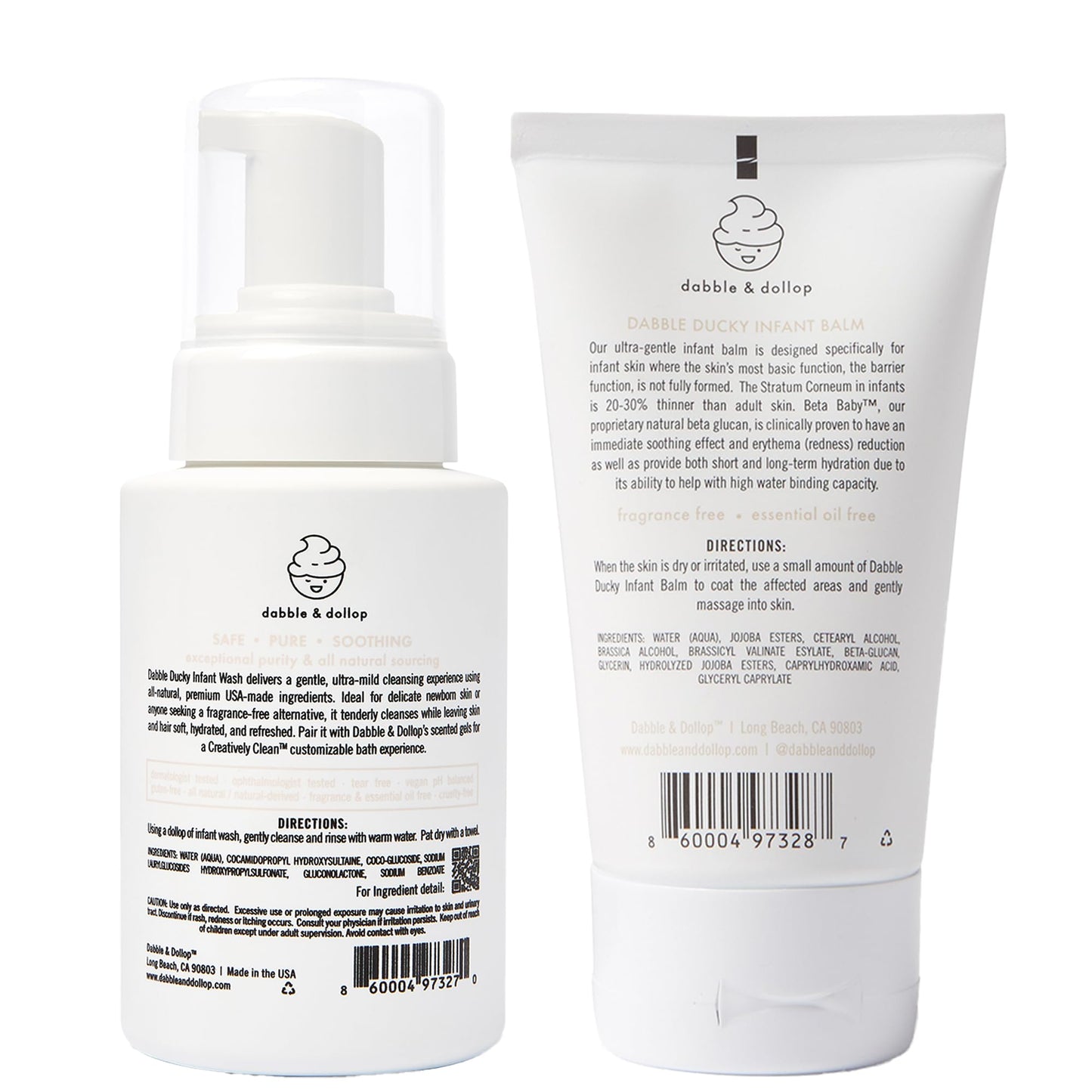 Dabble & Dollop Baby Wash & Lotion Bundle โ Fragrance-Free (2-Pack)