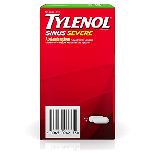 Tylenol Sinus Severe Daytime Caplets โ Non-Drowsy Relief, 50 Travel Packs
