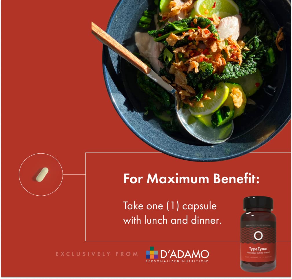 TypeZyme Digestive Enzyme for Blood Type O | D'Adamo Personalized Nutrition