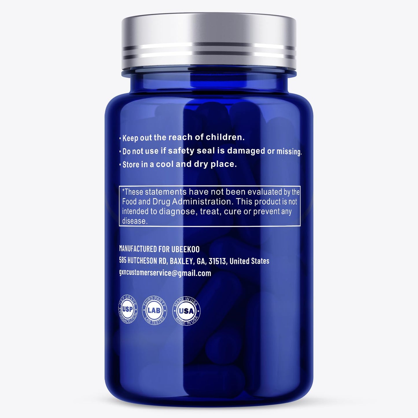 UBEEKOO 30mg Methylene Blue Capsules โ Vitamin C & Organic Cacao, 60 Vegan