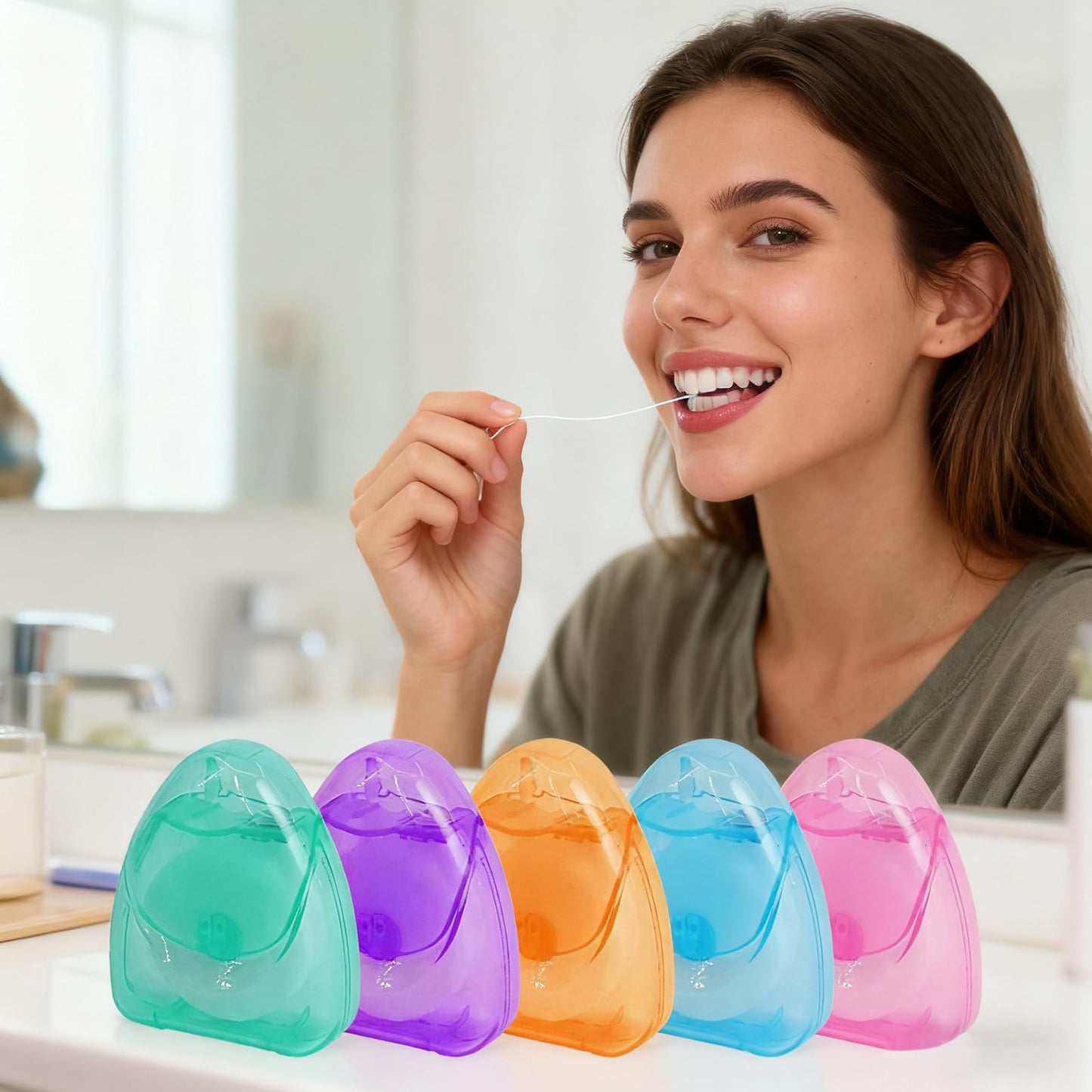 UCEHIPAW 120 Boxes Dental Floss โ Mint Waxed, Travel Size, 164 ft Each