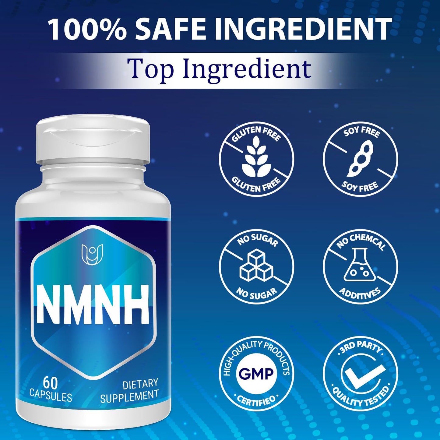Ucessuyy NMNH NAD+ Supplement โ 60 Capsules to Boost NAD+ Levels