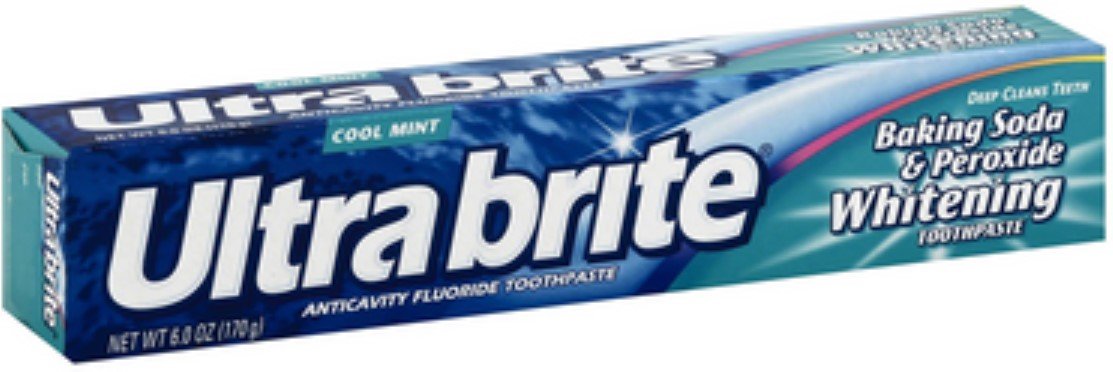 UltraBrite Baking Soda & Peroxide Whitening Toothpaste โ Cool Mint, 6 oz (Pack of 8)