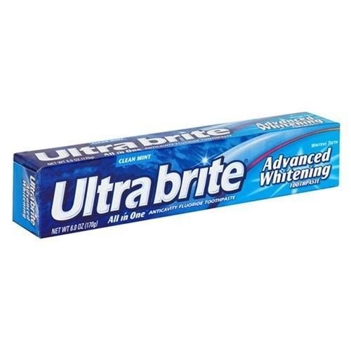 Ultra Brite Clean Mint Advanced Whitening Toothpaste โ 6 oz Tubes (10-Pack)