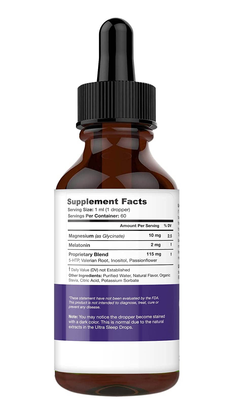 Ultra6 Nutrition Melatonin Drops with Valerian Root โ Liquid Sleep Aid for Adults (Pack of 2)