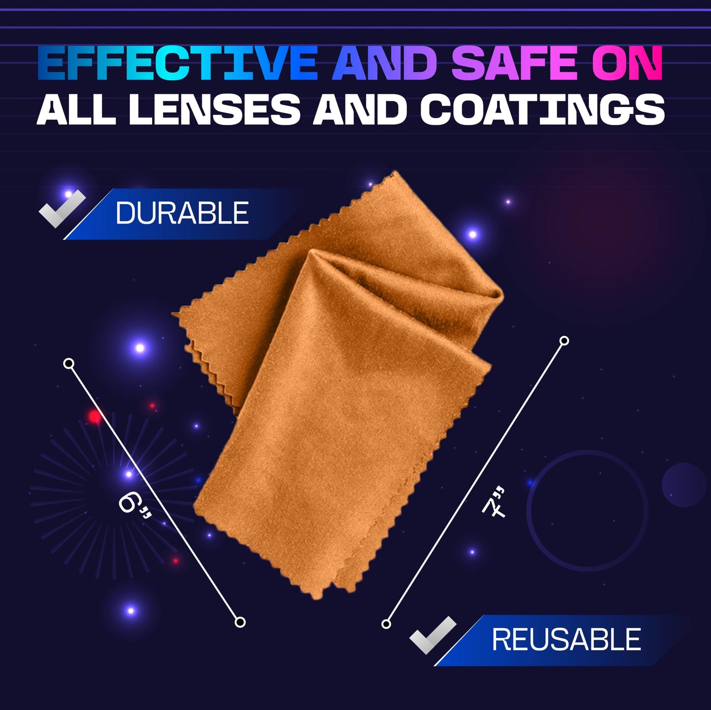 ULTRAVUE Eyeglass Gel Lens Cleaner Spray Kit โ 3 x 1oz Gel, 2 Microfiber Cloths, Safe for All Lenses (AR Coated)