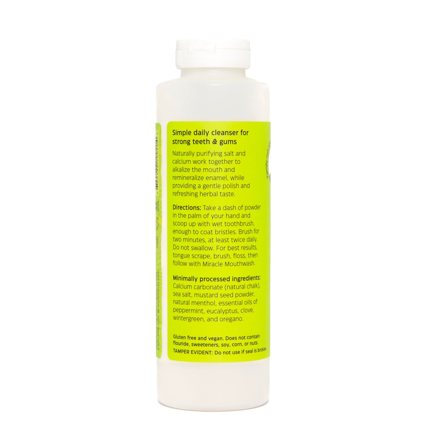 Uncle Harry's All Natural Tooth Powder 16oz โ Gentle Whitening & Fresh Breath