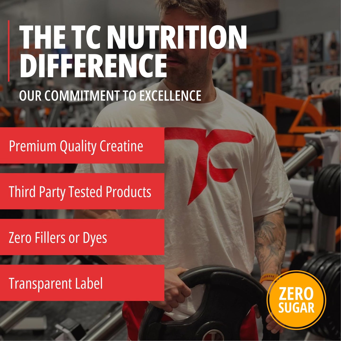 TC Nutrition Creatine Monohydrate Powder โ 90 Servings (450g) 5g Per Serving